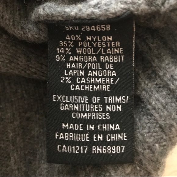 Le Chateau | Grey Cashmere-Blend Wool Sweater - Picture 6 of 6